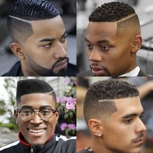 Hairstyles-For-Black-Men-Part-With-Fade