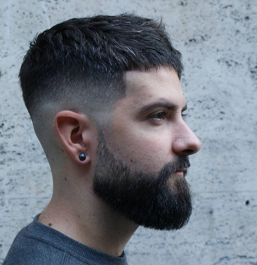 short-hairstyles-for-men-mid-fade-beard