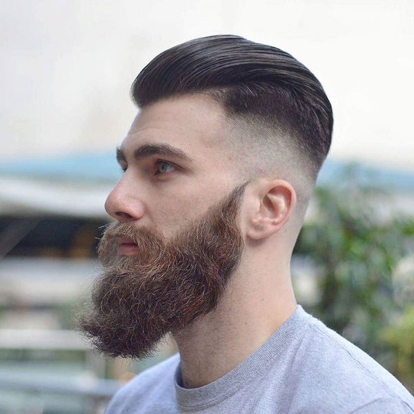 bald Fade With Slick back For Men