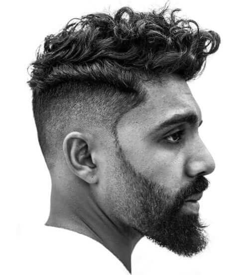 Fade with Sideburns and Beard