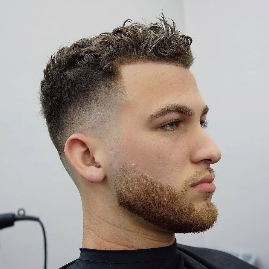 Clean Skin Fade + Curls Cut Short