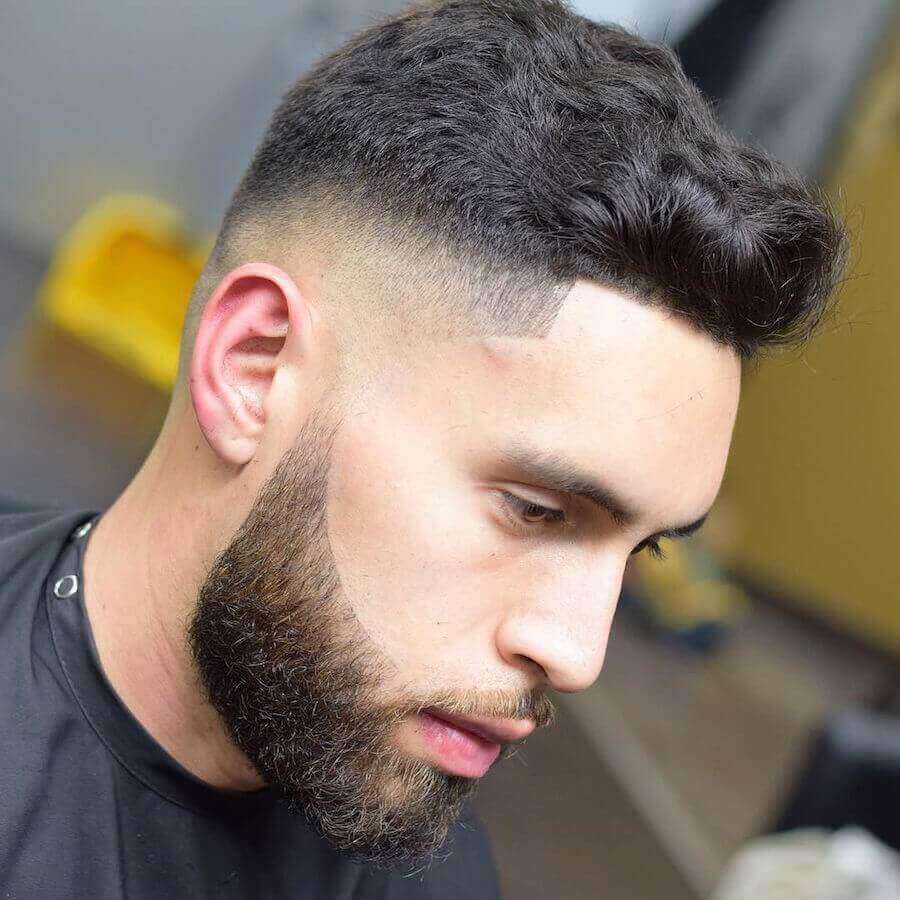 Mid Fade + Curls Cut Short Haircuts For Men