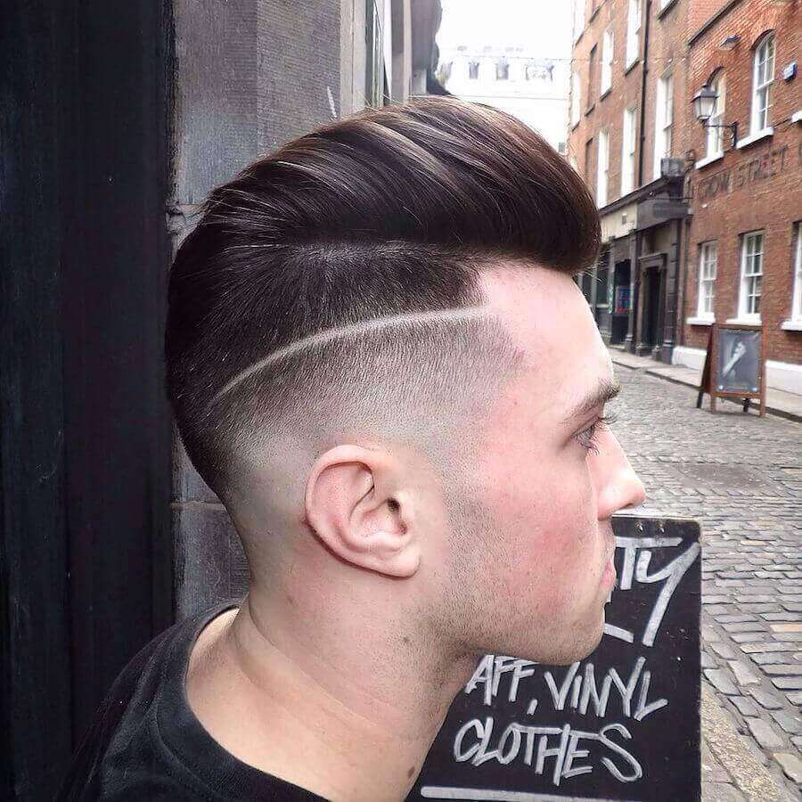 Modern Pompadour Haircuts + Skin Fade Hairstyle