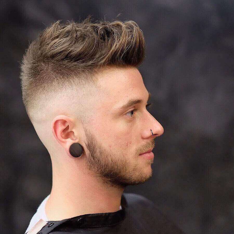 High Skin Fade + Medium Length Texture On Top