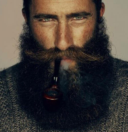 Long Mustache and Beard Style