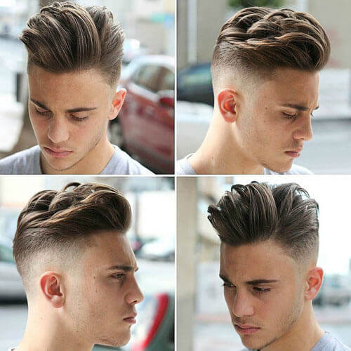 Textured Quiff + High Bald Fade