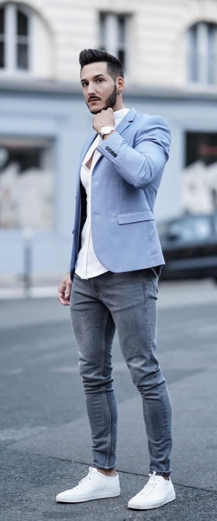 The Blue Blazer With Jeans For Men