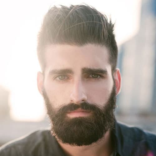 Short Sides + Full Beard style