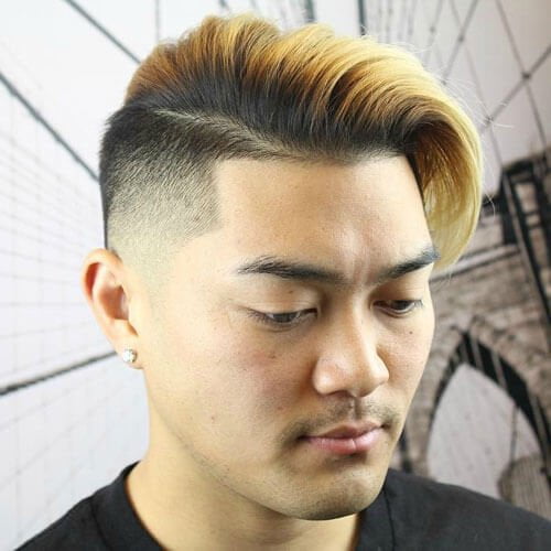 High Fade + Shape Up + Long Comb Over