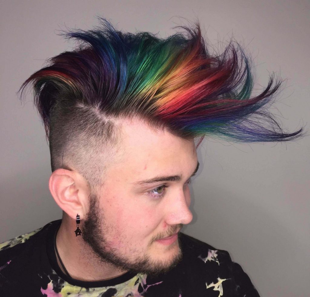 Multi Color hair highlights for men
