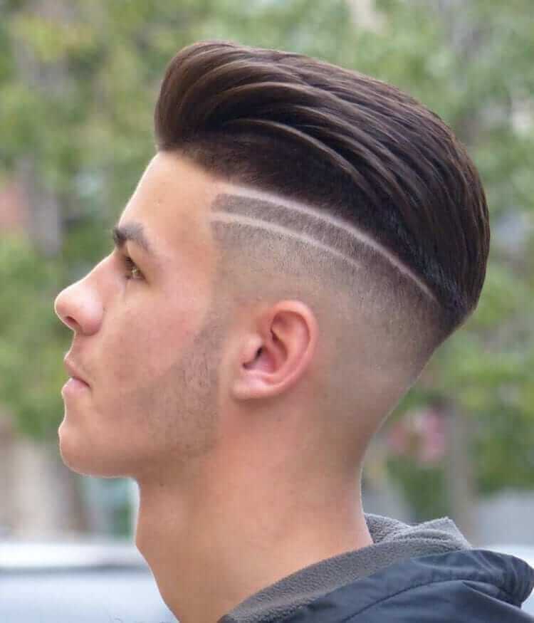 undercut with line design