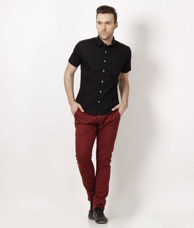 Black Shirt Outfit Ideas for Men 2021-Black Shirt Combination Pants- black shirt matching pants and shoes