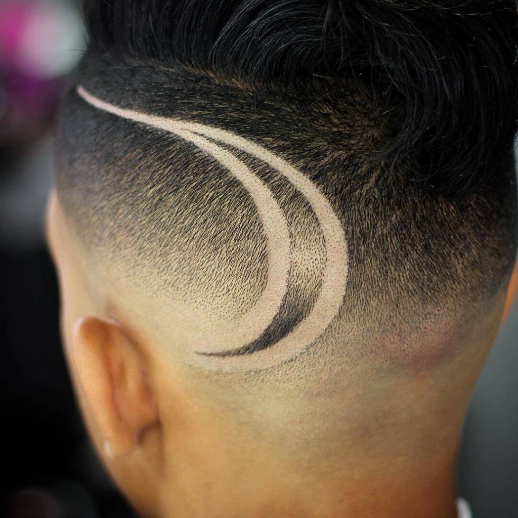 Fade Haircut With Design