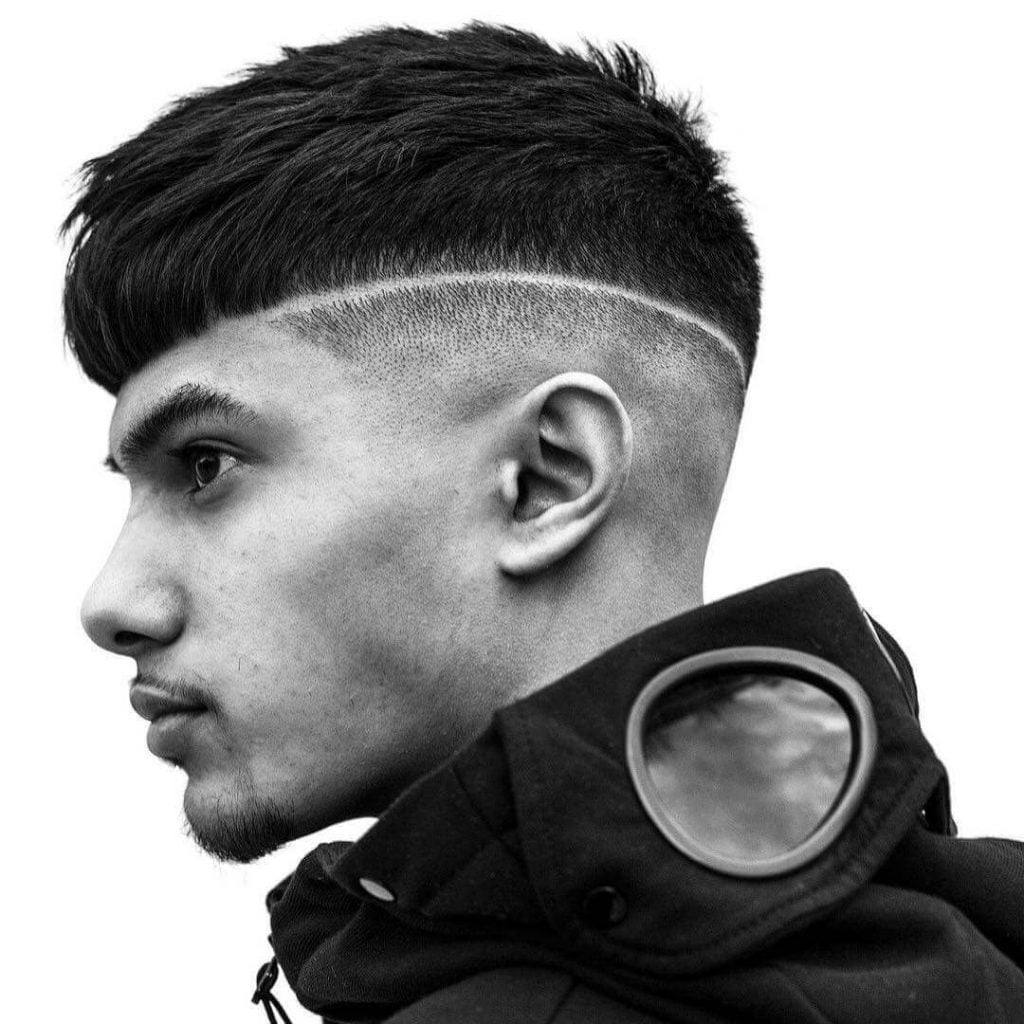 Fade Haircut With Line