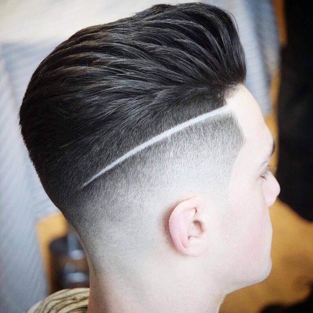 Medium Length Hair Fade Haircut