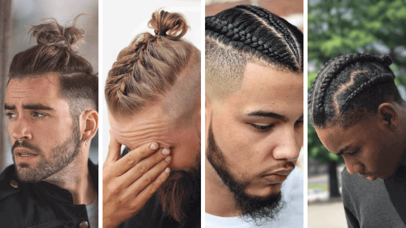 cool braided hairstyle for men with short hair