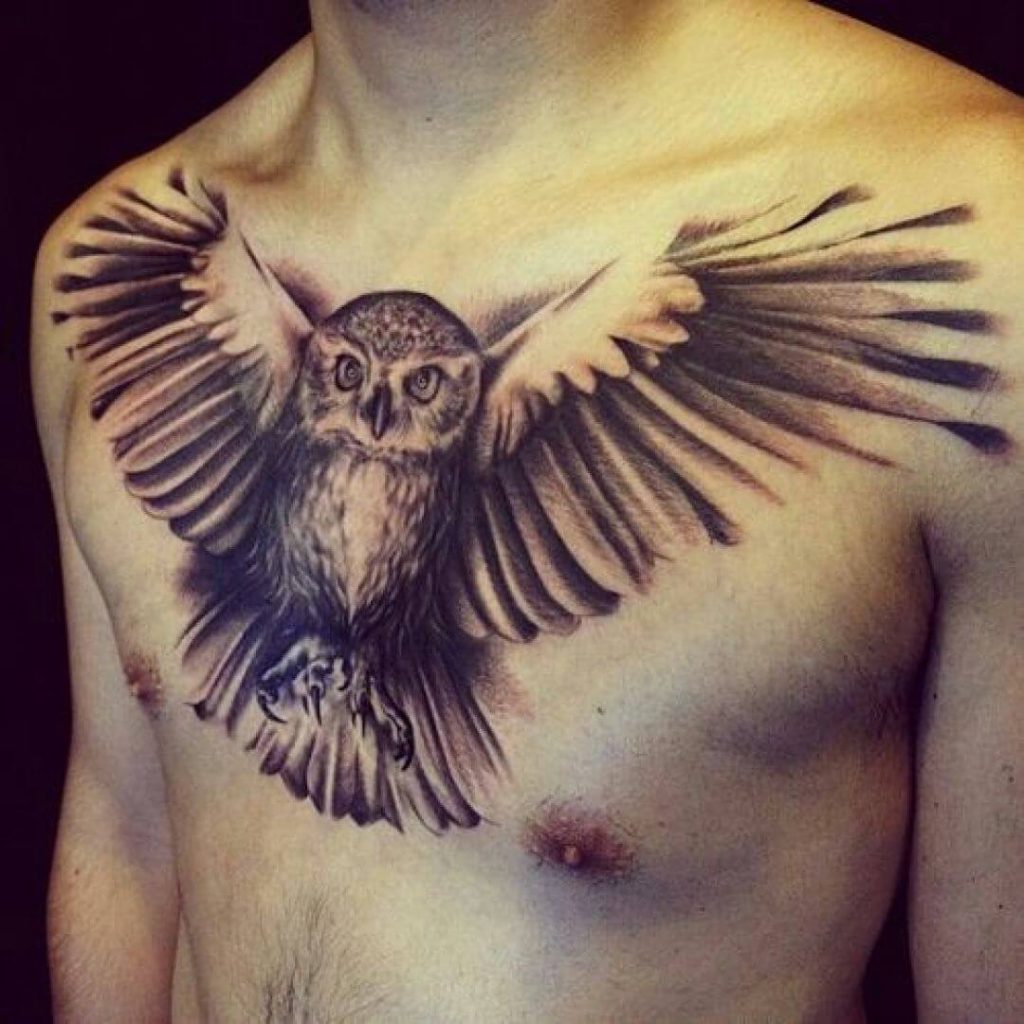 eagle tattoo on chest-21