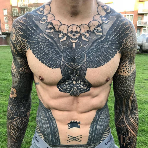 Unique Chest Tattoos for Guys-22