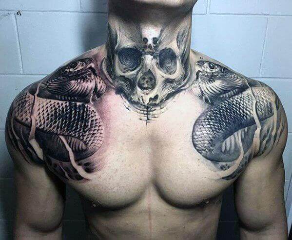 Unique Chest Tattoos for Guys-23