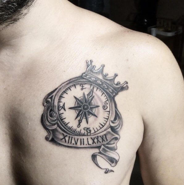 clock crown tattoo-54