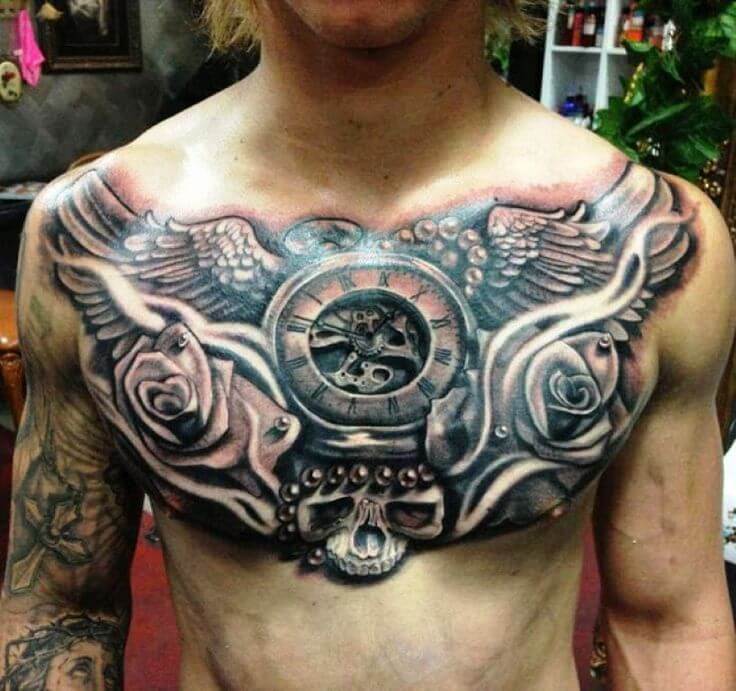 cool chest tattoos for men 2021-9