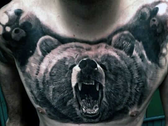 wolf tattoo ideas for chest-62