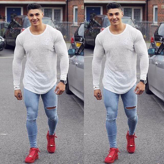 muscle fit sweater mens
