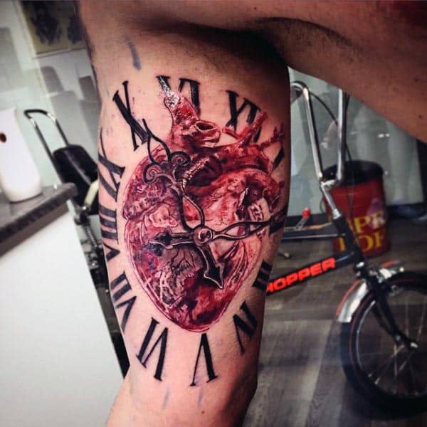 clock tattoos for men