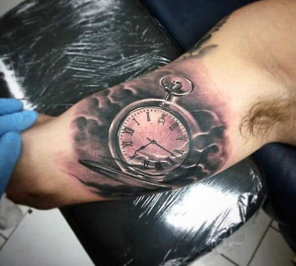 clock tattoos for men