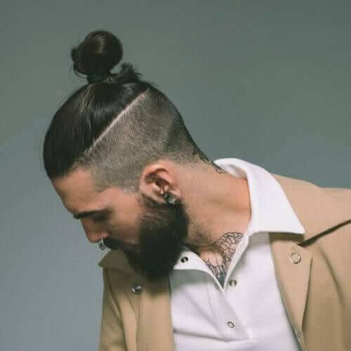 top knot undercut fade