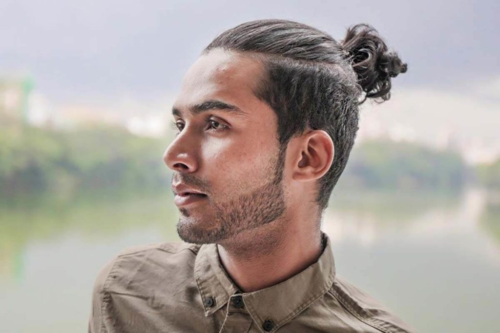 man bun undercut haircut ideas