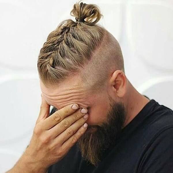 man bun braid styles 2022