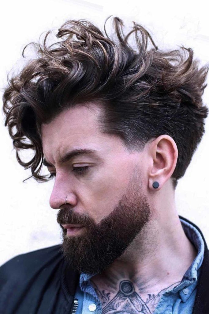 Quiff Haircuts For Curly Hair Men