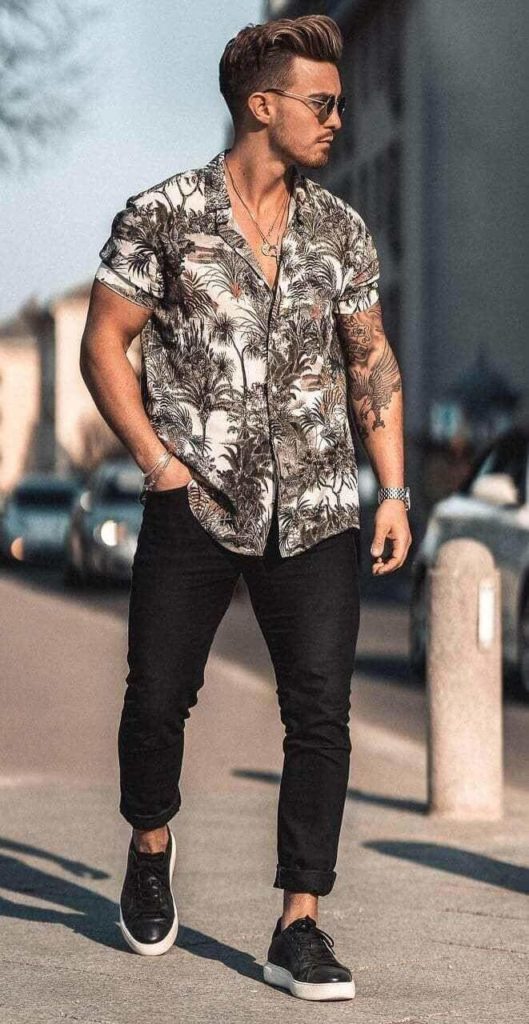 printed shirts mens fashion