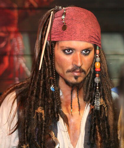 johnny depp dreadlocks hairstyle male