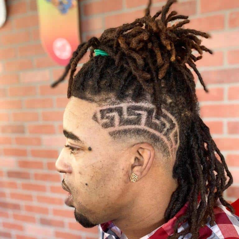 haircut design with dreads