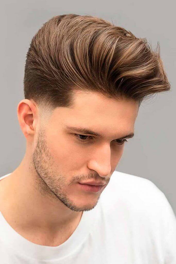 Classic Pompadour + Low Fade