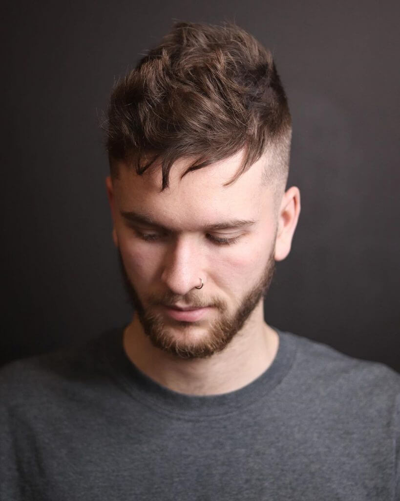 Haircut For Men With Wavy Hair + High Fade