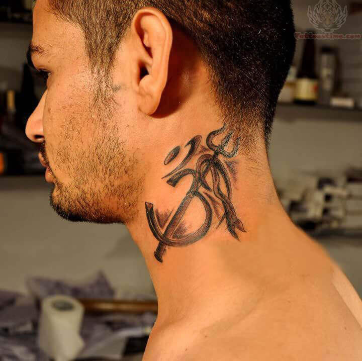 back neck tattoos for men 2021-side neck tattoos for men