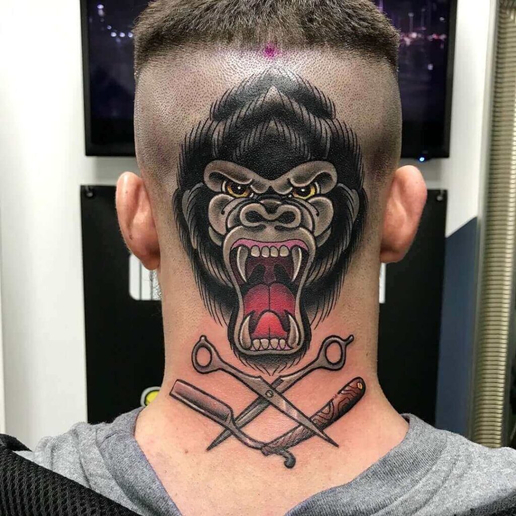 back neck tattoo ideas for men 2022