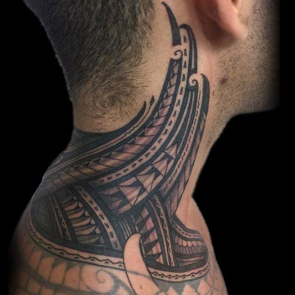 side neck tattoo ideas for men