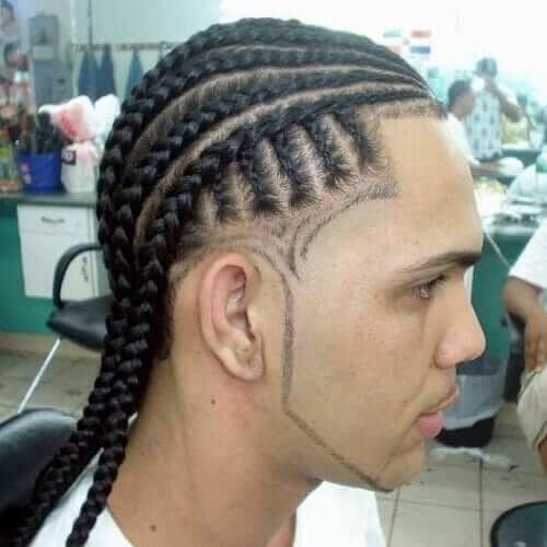 black men cornrows