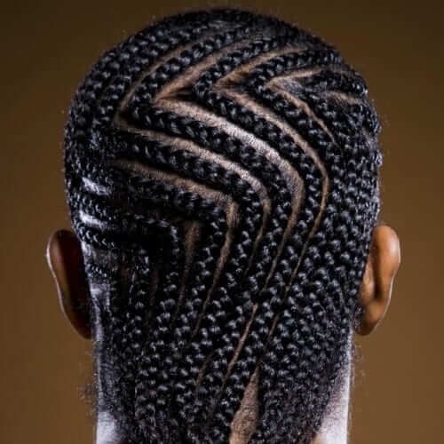 corn rows zig zag simple mens braid styles