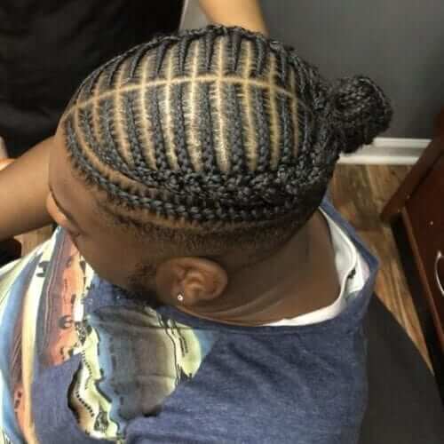 Cornrows with Buns for men