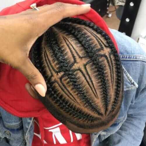 cross over cornrows for men