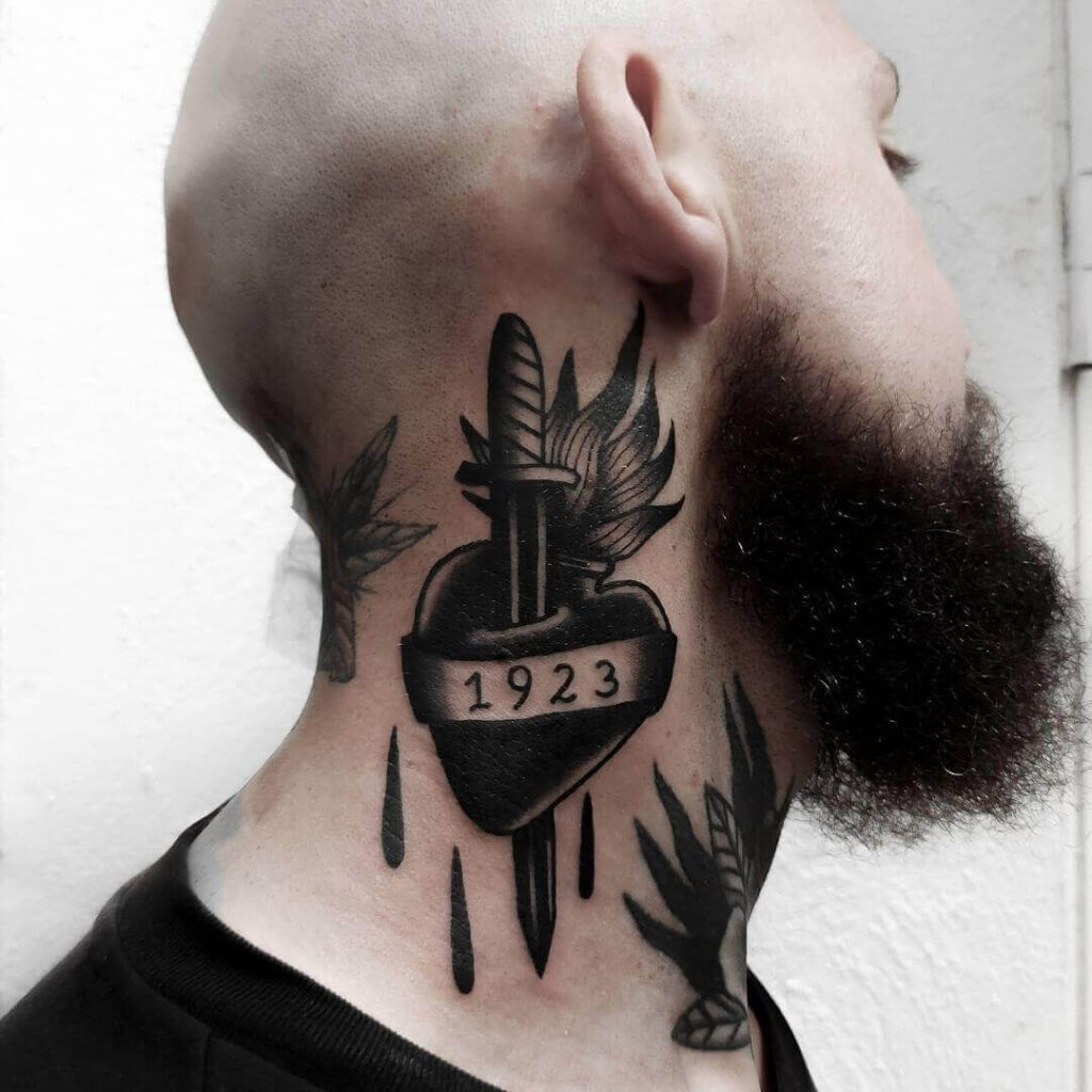 male neck tattoo ideas