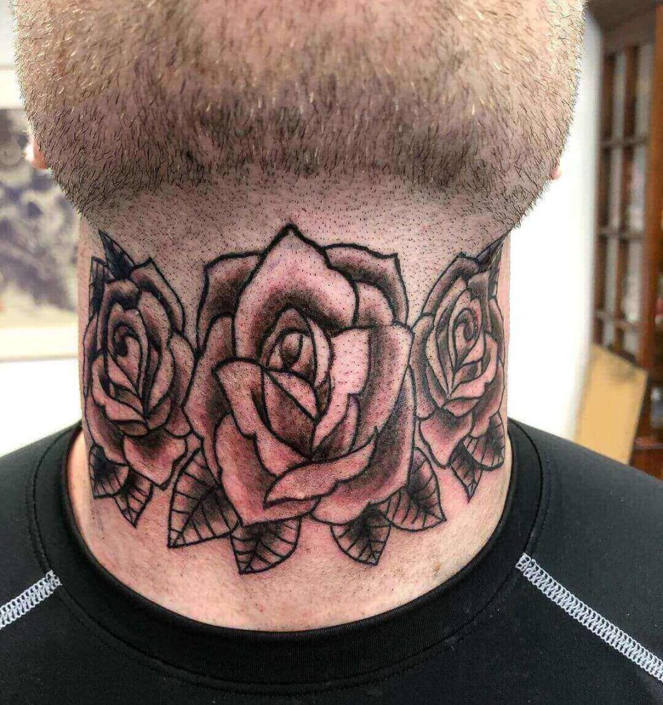 throat tattoos for men