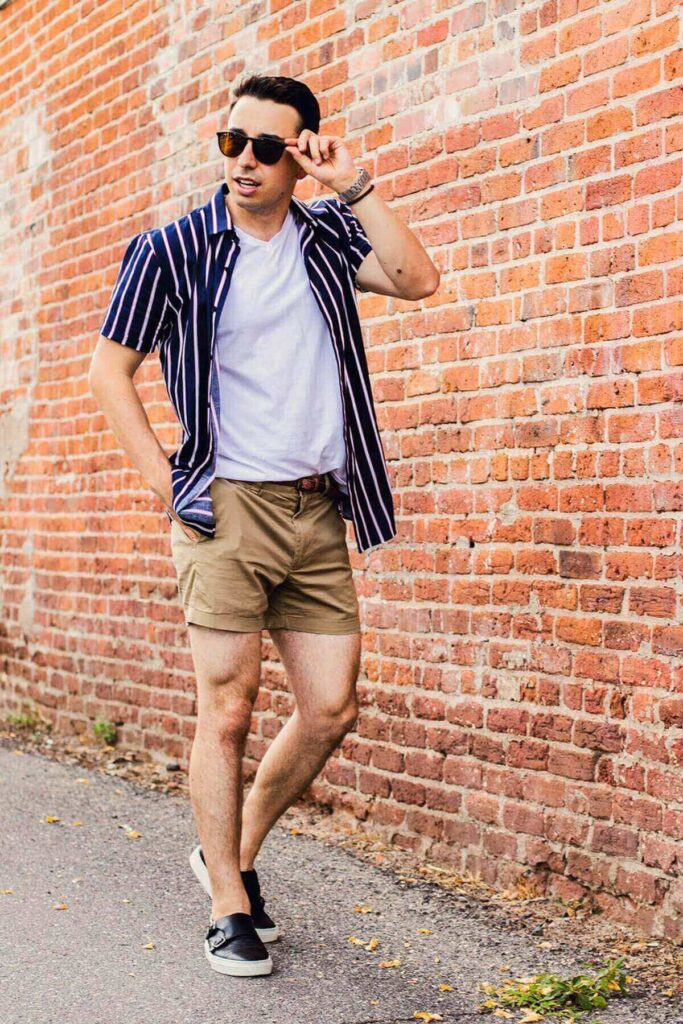 Casual Striped Shirt Outfits For Men 2023