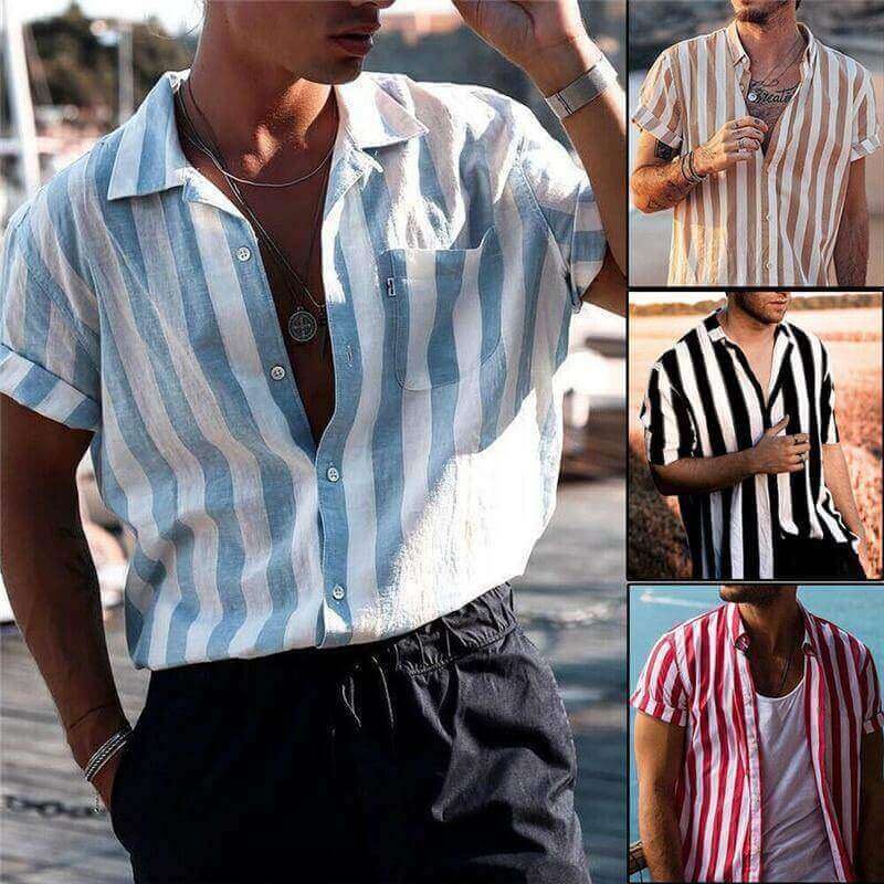 mens summer striped shirt 2023