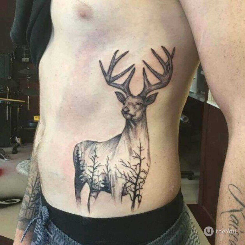 Deer Tattoo Men